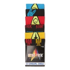 Star Trek Universe Casual Crew Socks-6 Pairs